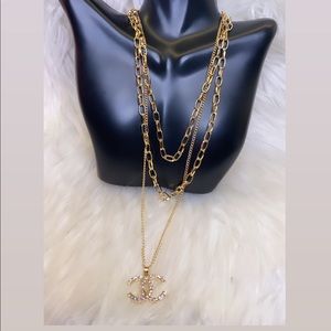 Gold 3 in 1 chain necklace
